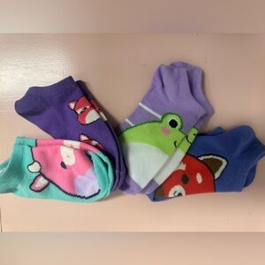 Kids New Squishmallow Cute Animal Print Socks Set fit toddler size 9/10 shoe